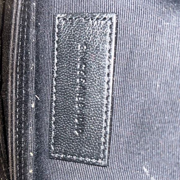 Lightly used YSL Monogram Silver Croc Quilted Pouch Bag/Wallet - Picture 6 of 14